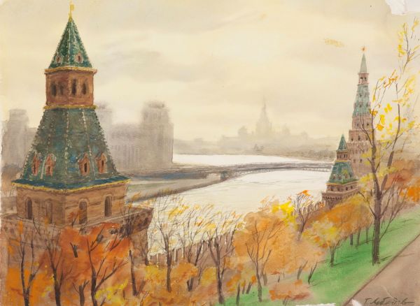 Москва. Вид с Кремлевского холма.